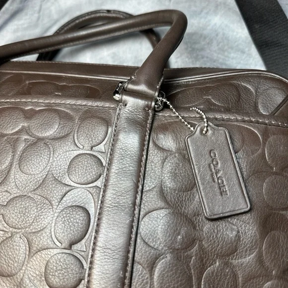 Coach Business Brown Leather Laptop Bag